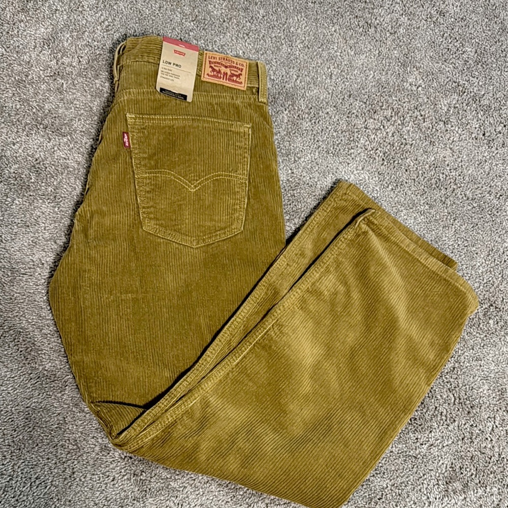 Levi's Men's Corduroy Pants - Olive Green
